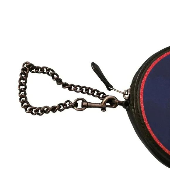 Coach X Disney Round Coin Case Wristlet With Mickey Mouse in V5/Blue Leather - Picture 3 of 9